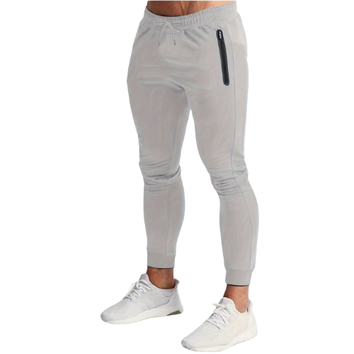 Men's Slim Fit Joggers with Zipped Pocket