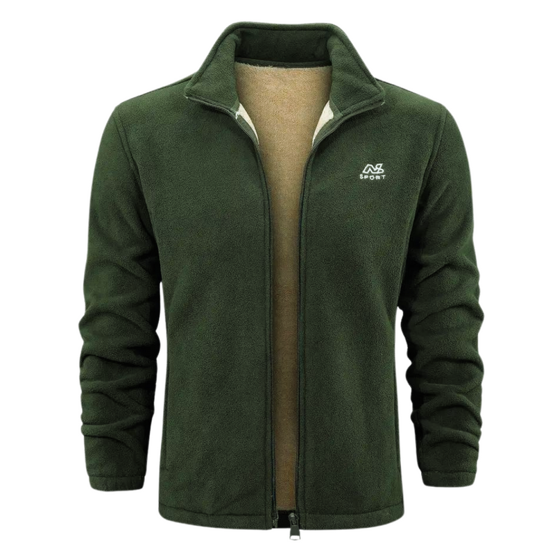 Men's Full-Zip Fleece Jacket with Warm Lining