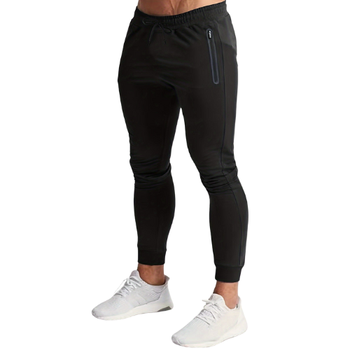 Men's Slim Fit Joggers with Zipped Pocket