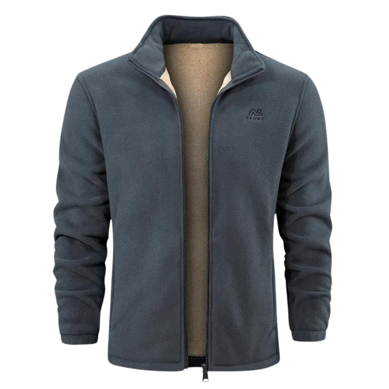 Men's Full-Zip Fleece Jacket with Warm Lining