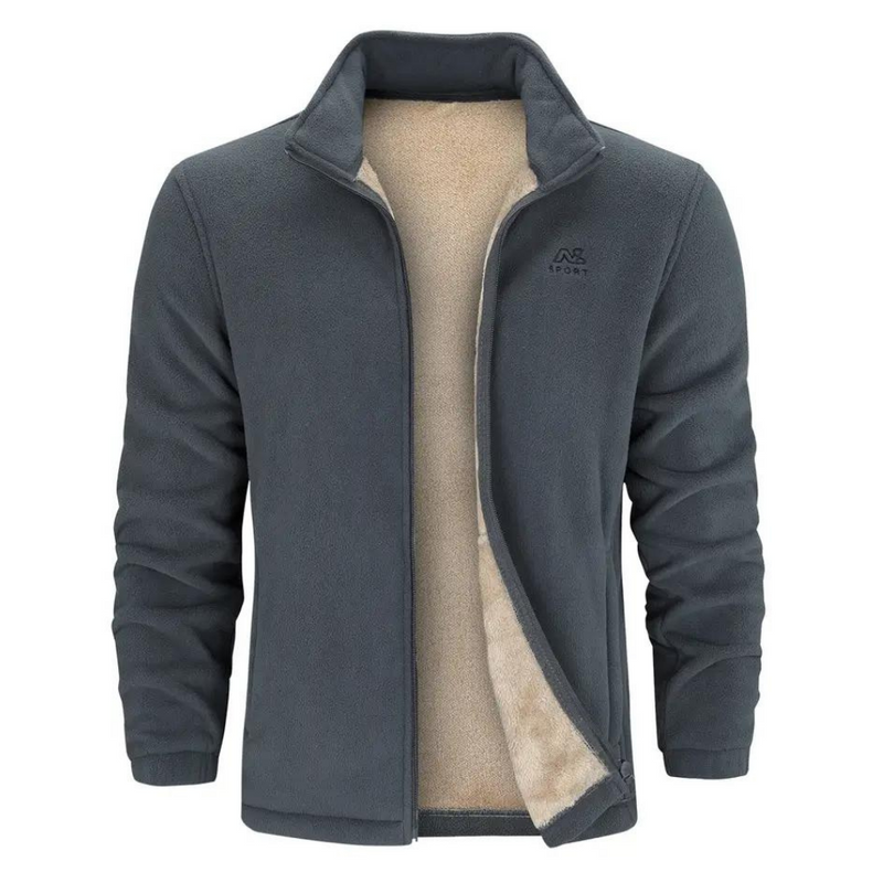 Men's Full-Zip Fleece Jacket with Warm Lining