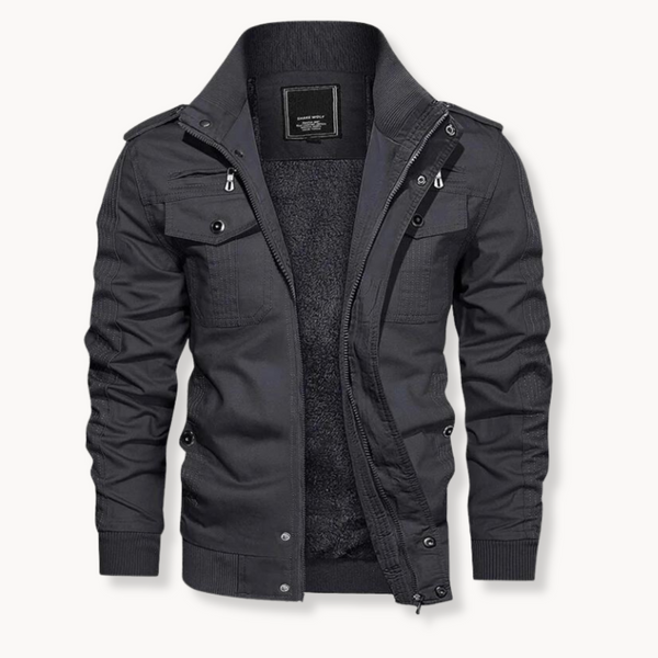 Men's Warm Utility Jacket with Inner Fleece