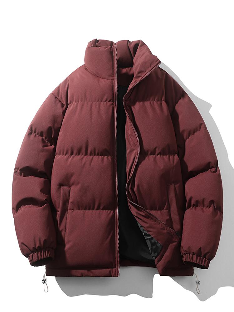 Men's Winter Puffer Jacket with High Collar