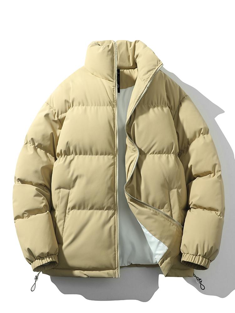 Men's Winter Puffer Jacket with High Collar