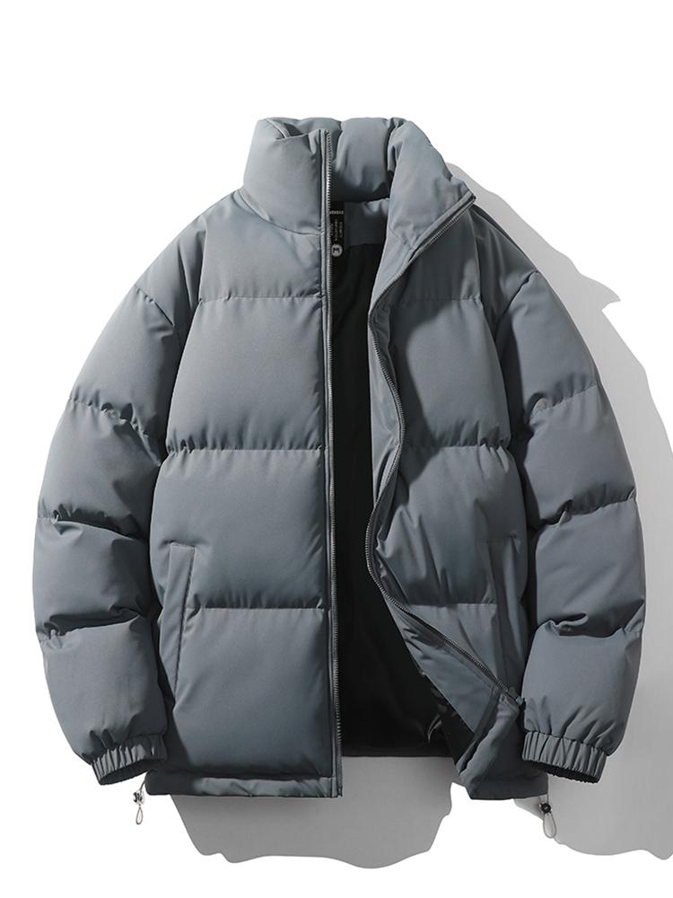 Men's Winter Puffer Jacket with High Collar