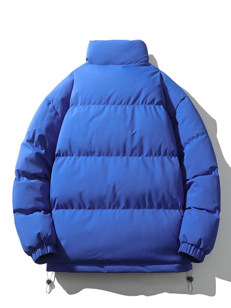 Men's Puffer Jacket with High Collar for Winter Warmth